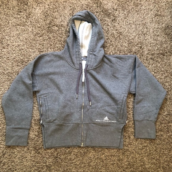 Adidas by Stella McCartney Tops - Adidas By Stella McCartney Zip Up Grey Hoodie. Size Small. Oversized